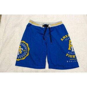 American Fighter Men's‎ Davenport MMA Shorts Blue Printed Size 38